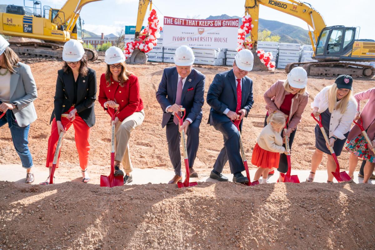 New U of U housing groundbreaking in collaboration with Ivory Foundation and local church
