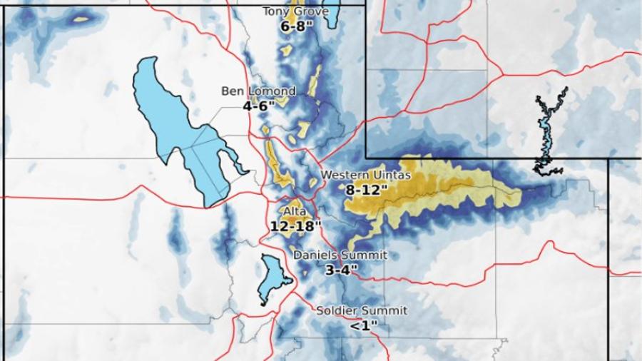Winter weather advisory issued for northern Utah mountains through ...