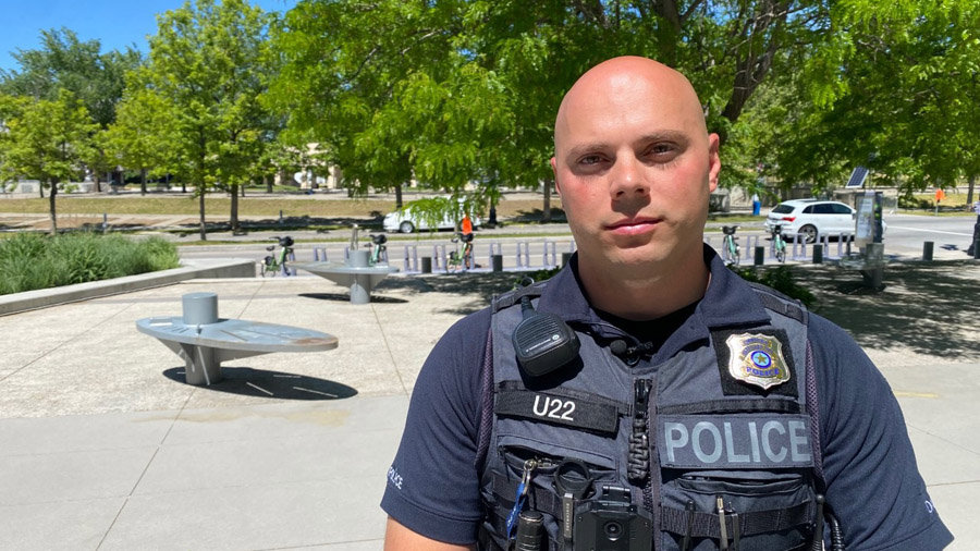 ‘He was super thankful’: officer saves overdosing man at Liberty Park