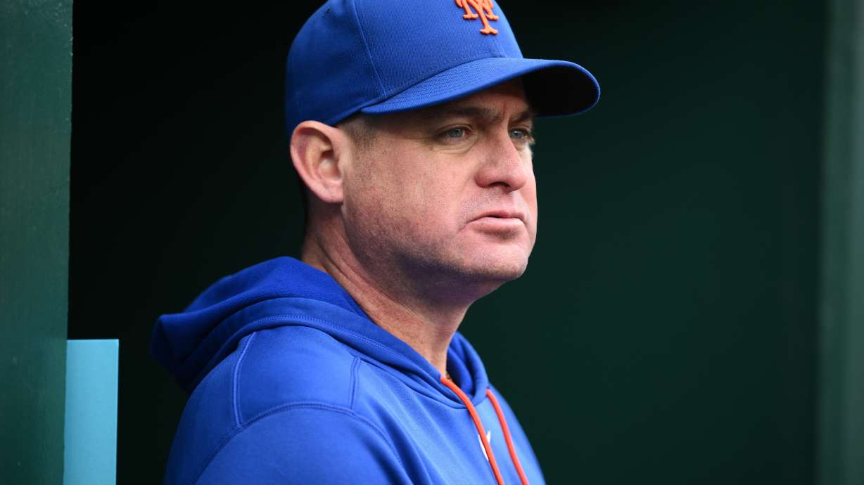 FILE - New York Mets manager Carlos Mendoza before a baseball game against the Washington Nationals, Thursday, May 21, 2026, in Washington.