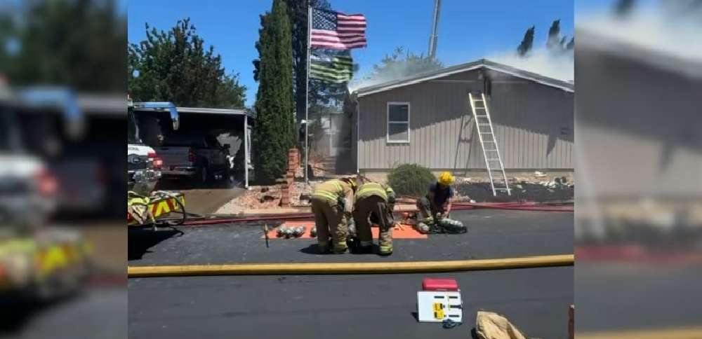 Firefighters respond to fire that spread to 5 homes