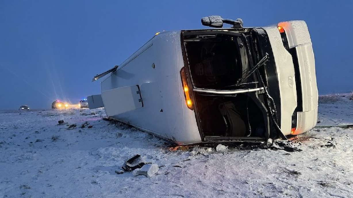 Intersection Bus Box Almost two dozen injured after bus crashes on I-84 in northern Utah ...