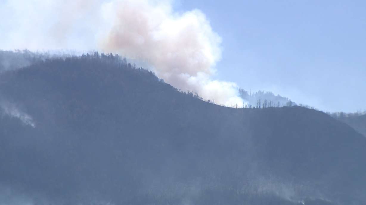 A view of the Cottonwood Fire from Beaver, Saturday. The fire has grown to more than 92,000 acres.