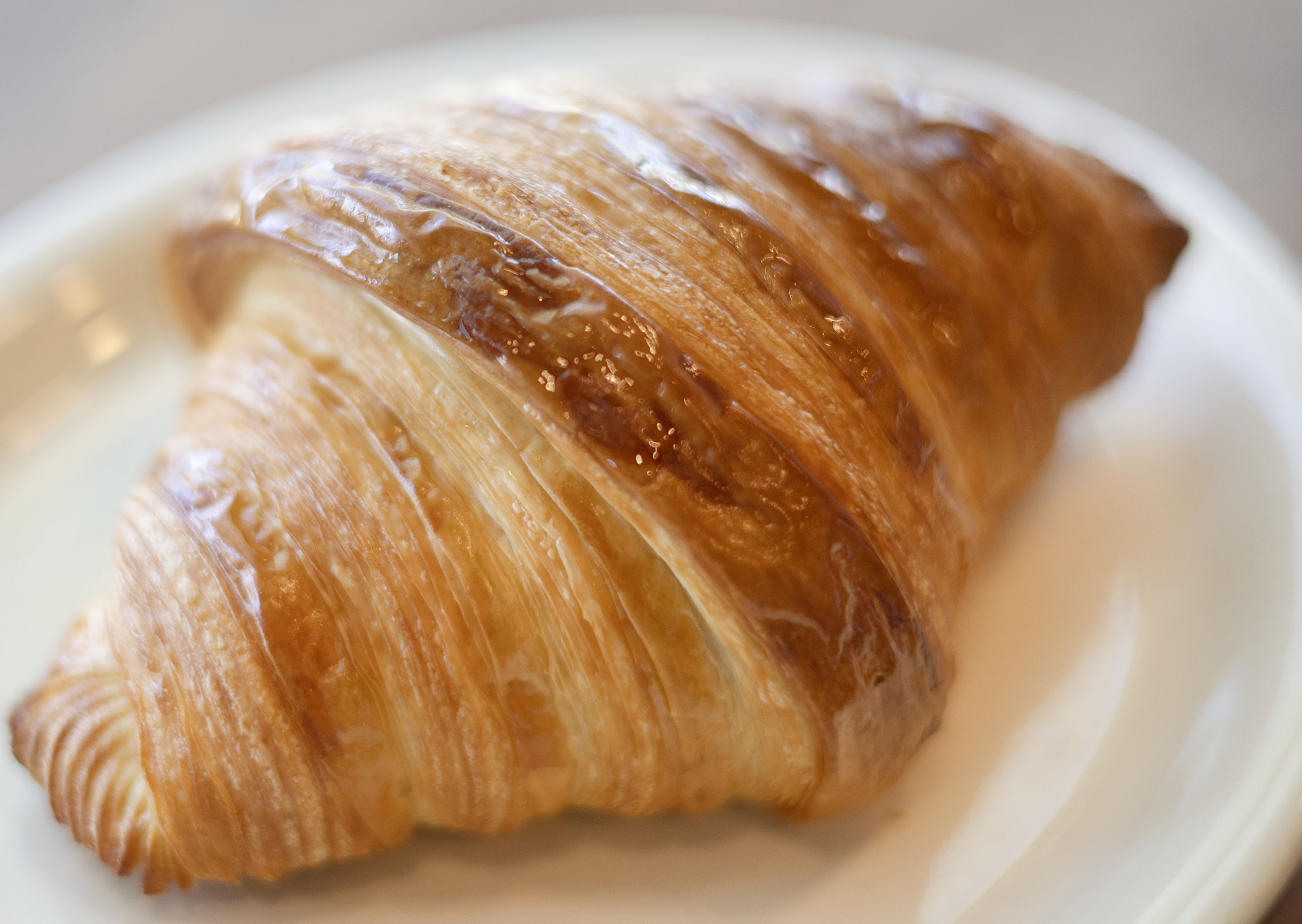 A croissant at All Purpose Bakehouse in Salt Lake City on Wednesday. Owner Eli Fuhrman was drawn to baking from a young age.