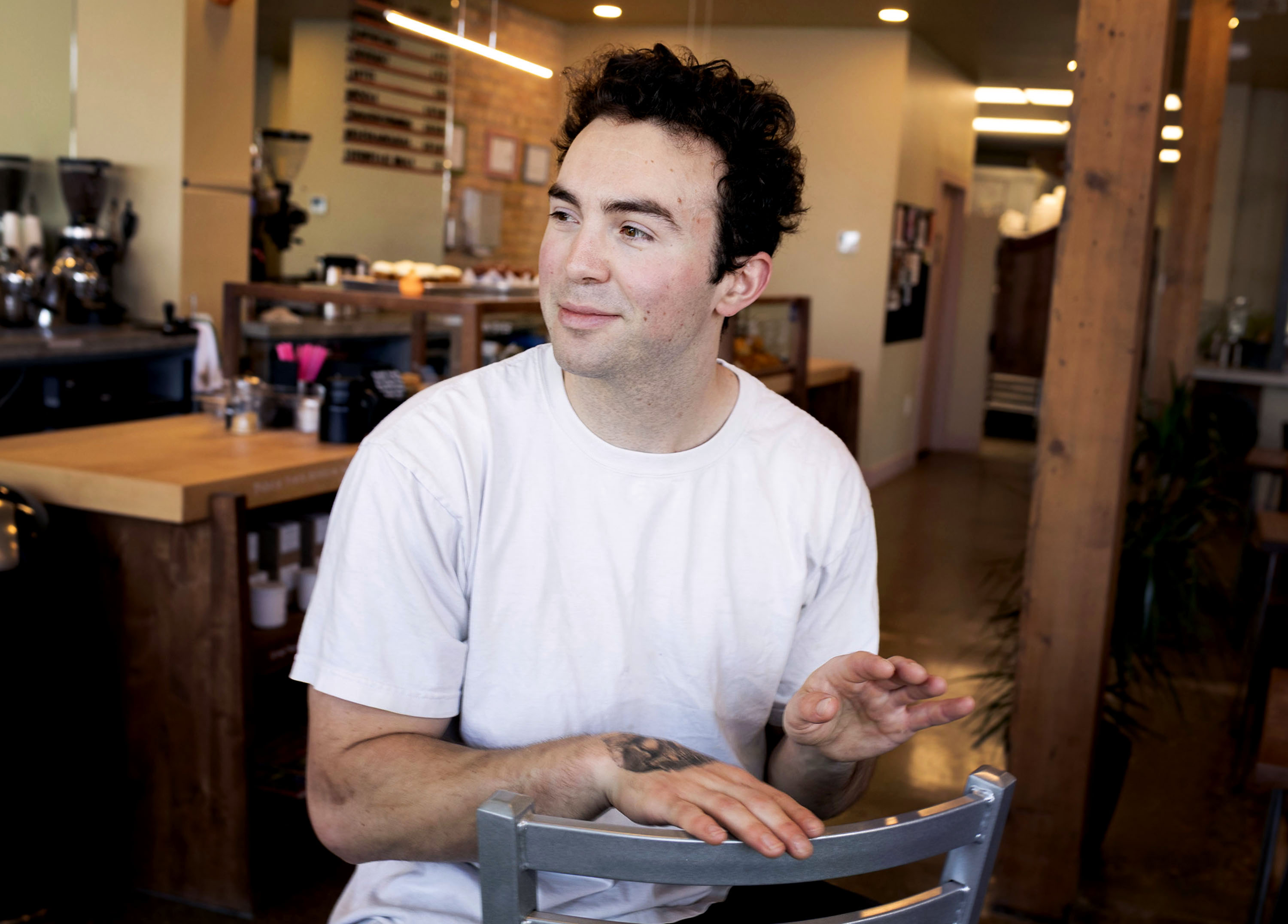 Eli Fuhrman, owner of All Purpose Bakehouse, at All Purpose Bakehouse in Salt Lake City on Wednesday. Fuhrman expressed his gratitude for the support he's received since opening the bakehouse in February.
