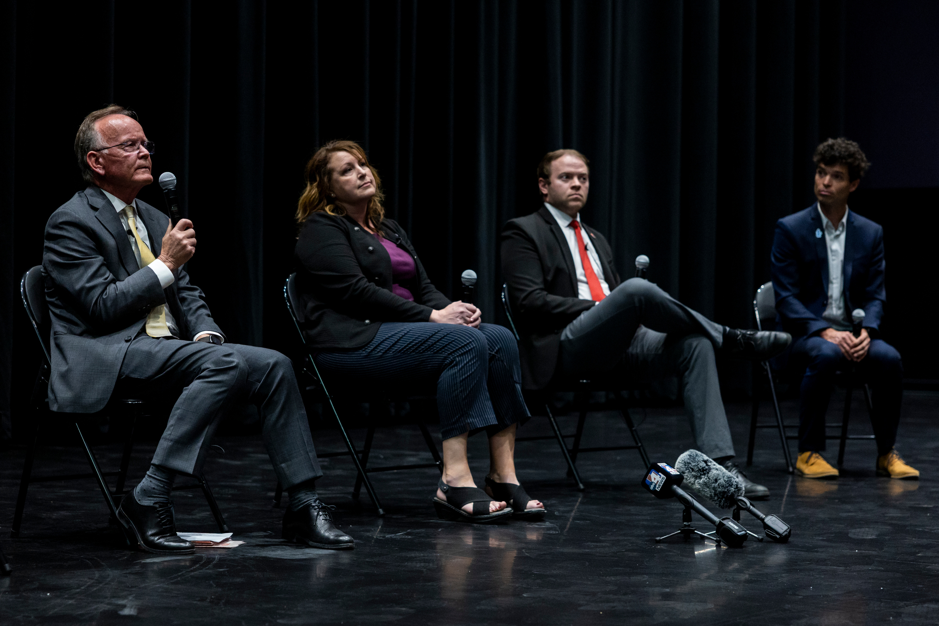 Senate President Stuart Adams speaks during a town hall at Sunset Junior High in Sunset on June 16. Adams lost in his primary election on Tuesday.
