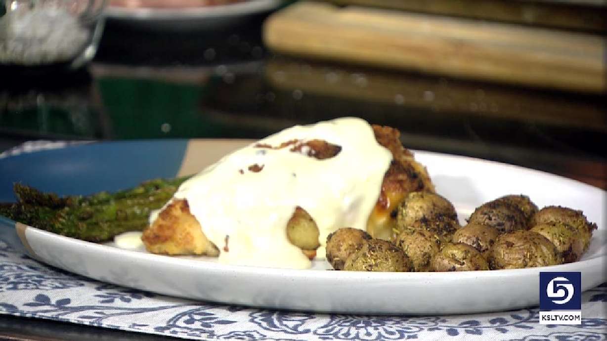 Making easy-baked chicken cordon bleu with Chef Jeff from Smith's