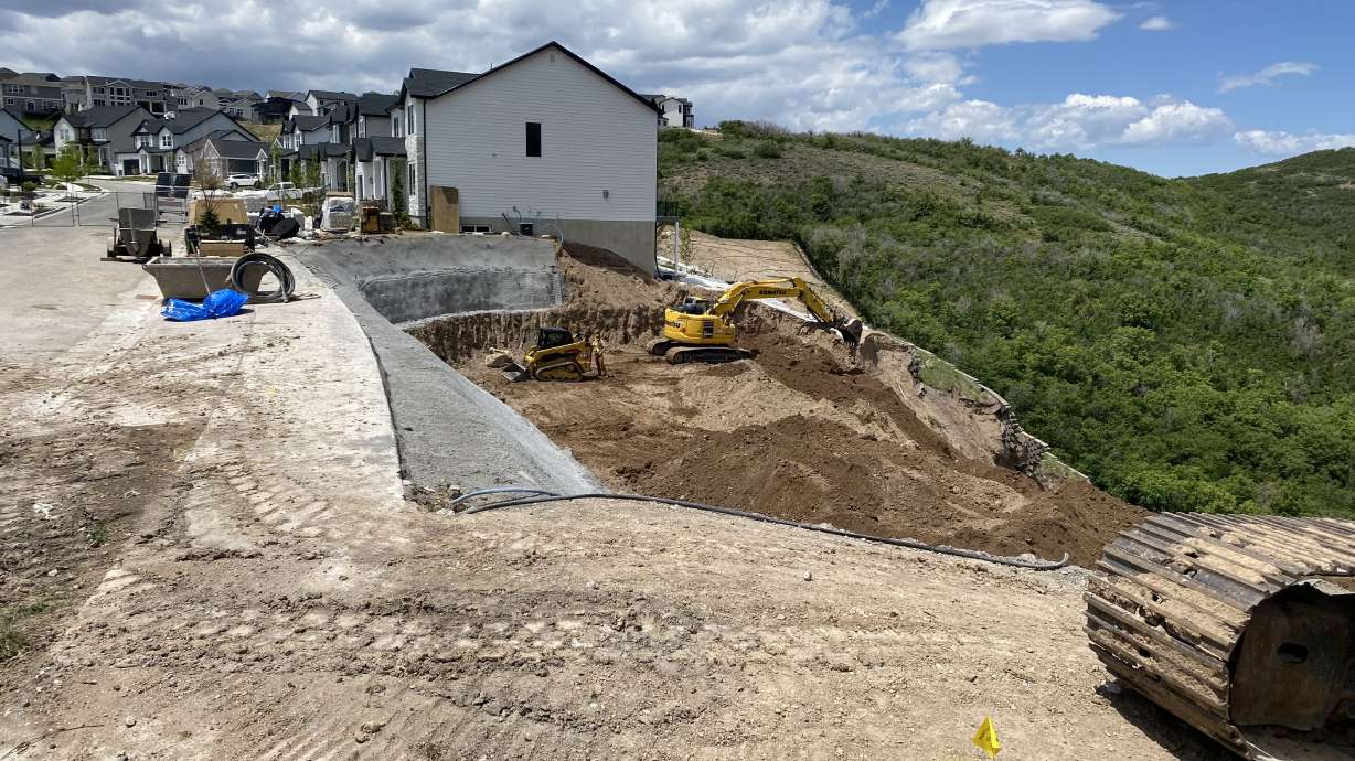 EDGE Homes stabilizing area where two homes slid in April