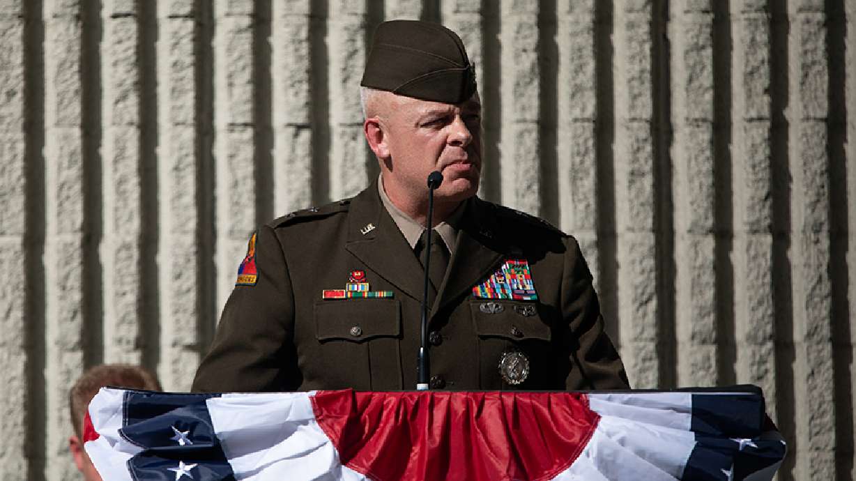 Head of Utah National Guard, on paid leave, denies having improper relationship