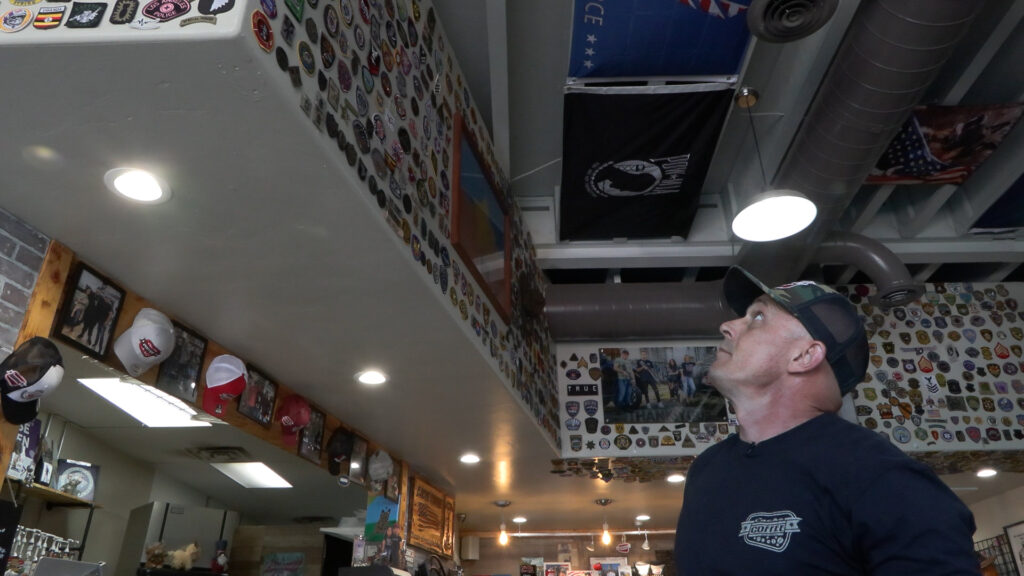 Many veterans have brought in personal military memorabilia and tokens that are now displayed throughout the cafe.