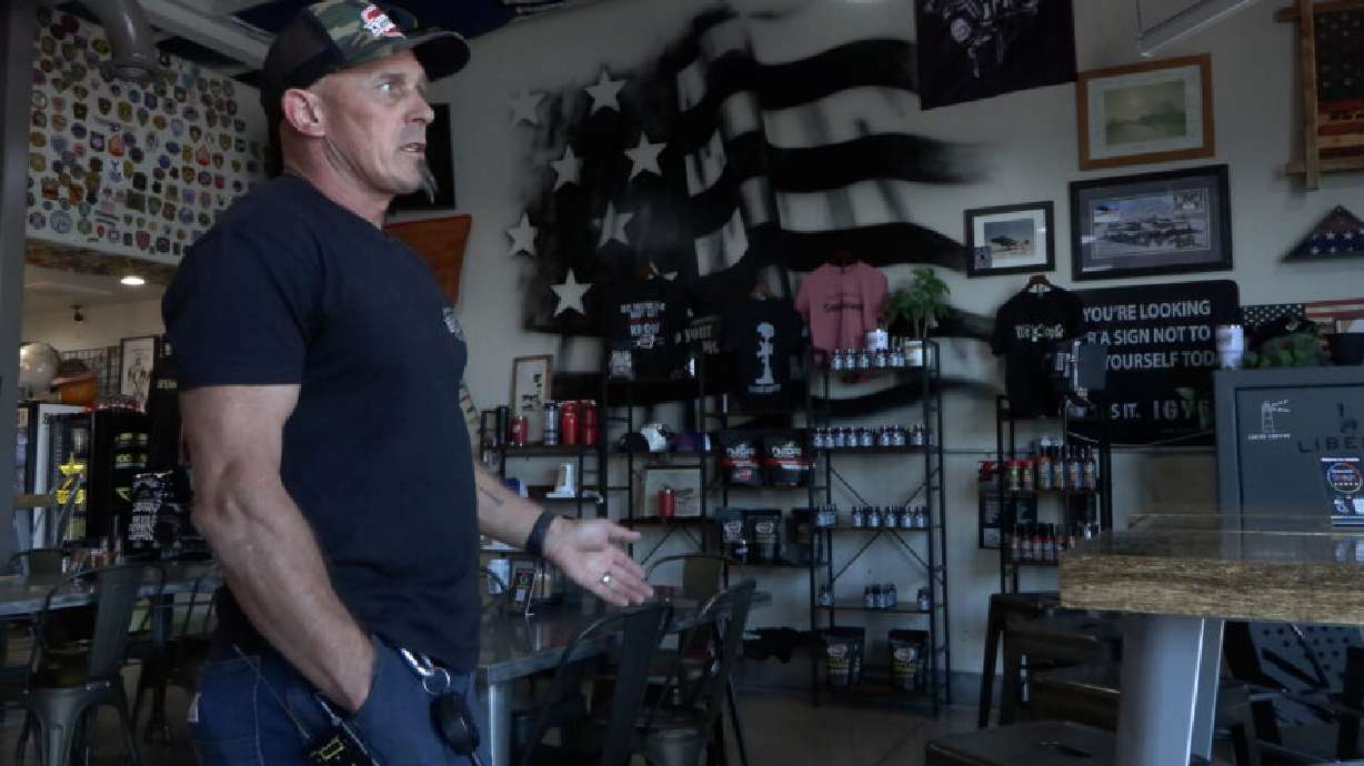 Jamie Buttars is pictured in Cache Coffee on Friday.