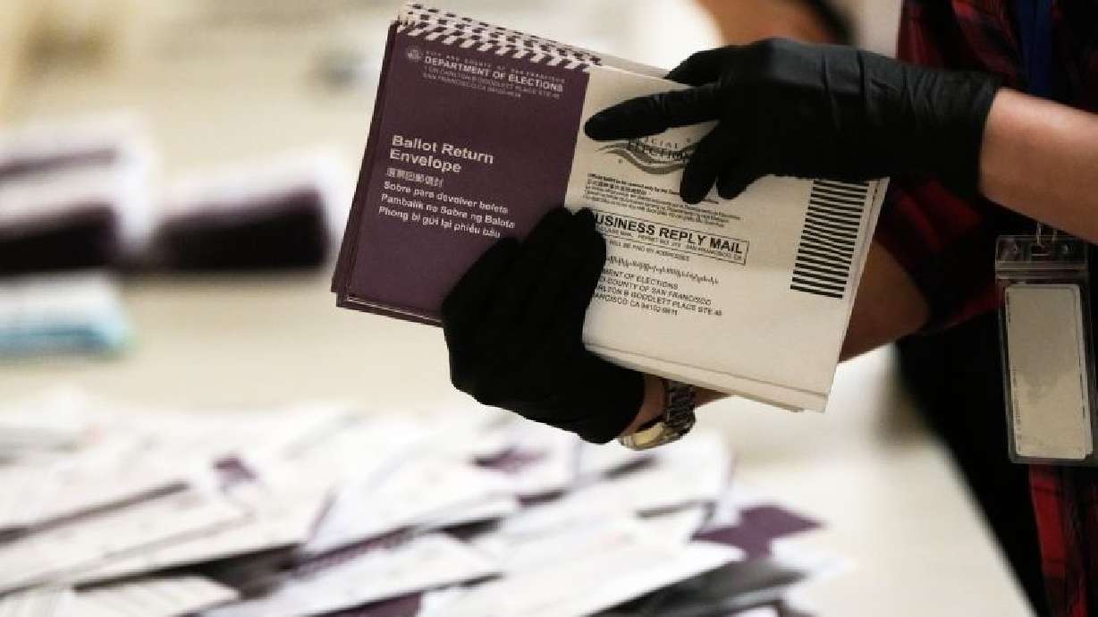 Department of Elections workers sort mail-in ballots for the California primary election at City Hall on Tuesday, June 2, 2026, in San Francisco.