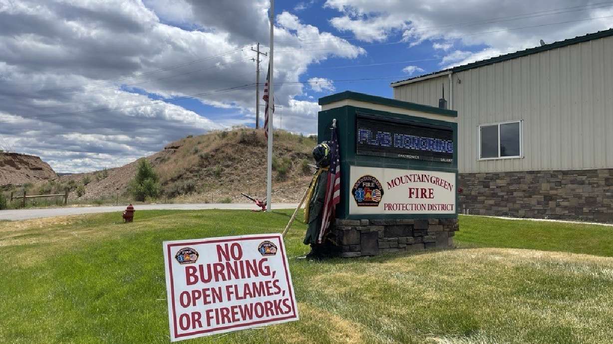 Mountain Green Fire Protection District honors fallen firefighters with a memorial on Monday. A Utah fire chief is honoring three firefighters who were killed while battling a wildfire at the Utah-Colorado border.