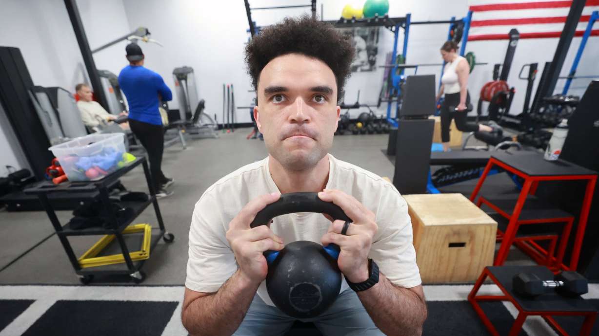 Elijah Bryant, former BYU basketball player, works out at Raven Performance Therapy in American Fork on June 25. Bryant currently plays for Hapoel Tel Aviv of the Israeli Ligat HaAl and the EuroLeague but is in Utah for the offseason.