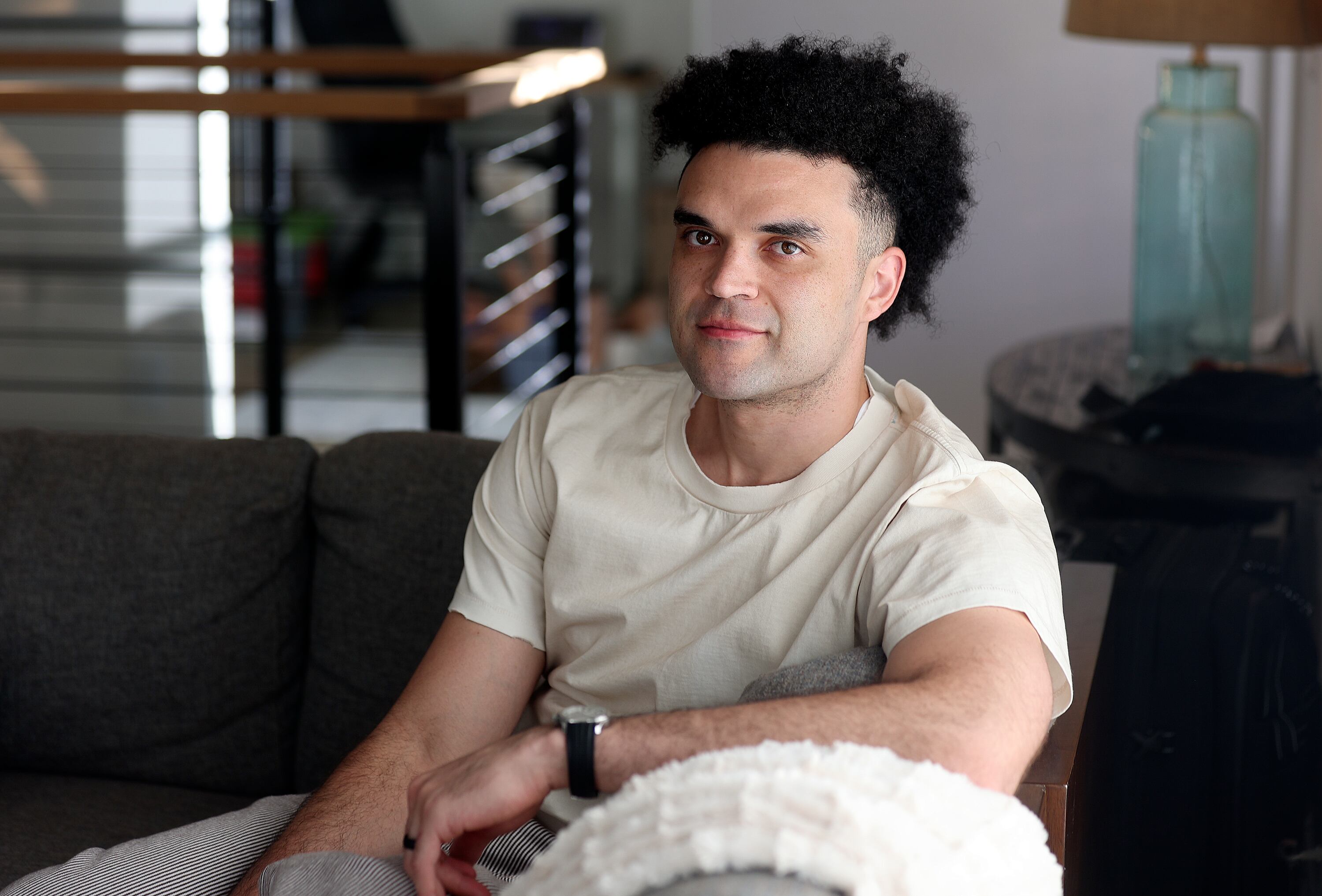 Elijah Bryant poses for a portrait at home in Provo on Monday. Bryant currently plays for Hapoel Tel Aviv of the Israeli Ligat HaAl and the EuroLeague but is in Utah for the offseason.