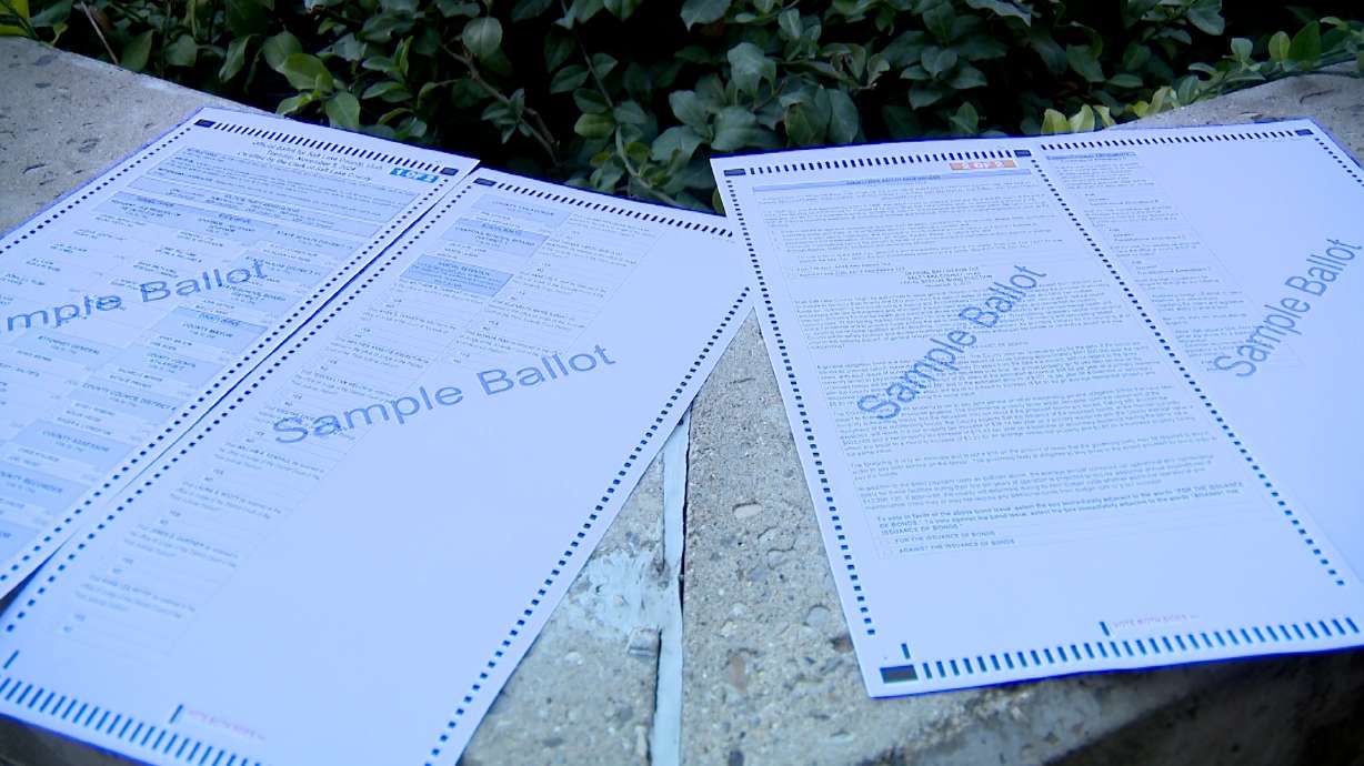 Ballots hit mailboxes Tuesday, Salt Lake County ballots two pages