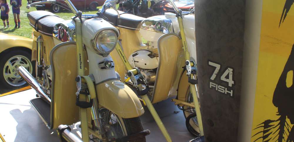 4 generations create smiles with their Woody Jeep and scooters project