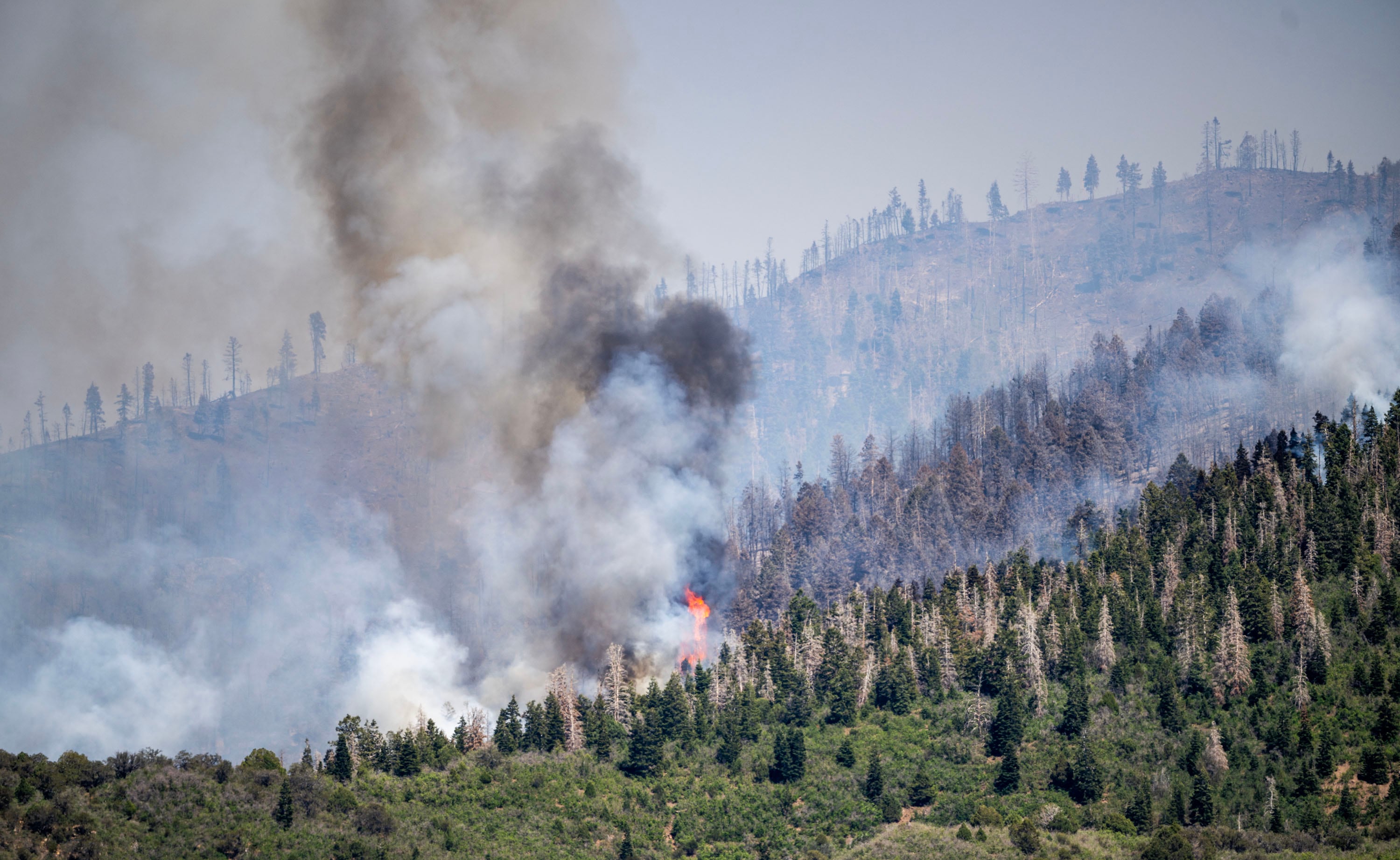 The Cottonwood Fire, burning on the mountains east of Beaver, continues on Monday. The fire remains just 4% contained as of Monday.