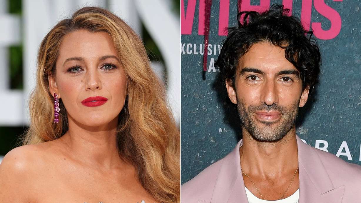Blake Lively at the London screening of the film "It 'Ends With Us" on Aug. 8, 2024, and Justin Baldoni at the world premiere of the film in New York on Aug. 6, 2024. Lively wants $8 million in legal fees from Baldoni over their dispute of the film's production.