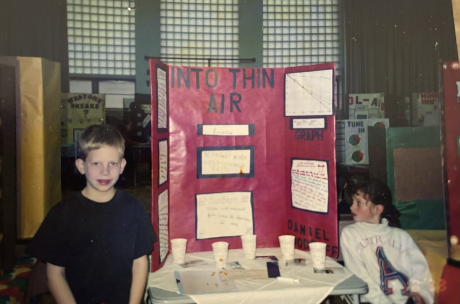 A young Daniel Woodruff at his science fair at Wasatch Elementary. (Daniel Woodruff, KSL TV)