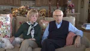 Menlo Smith and his wife, Kathryn Smith in their St. George home.