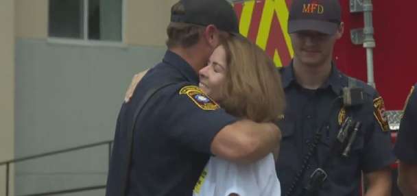 Woman reunites with first responders who saved her after she was hit by lightning
