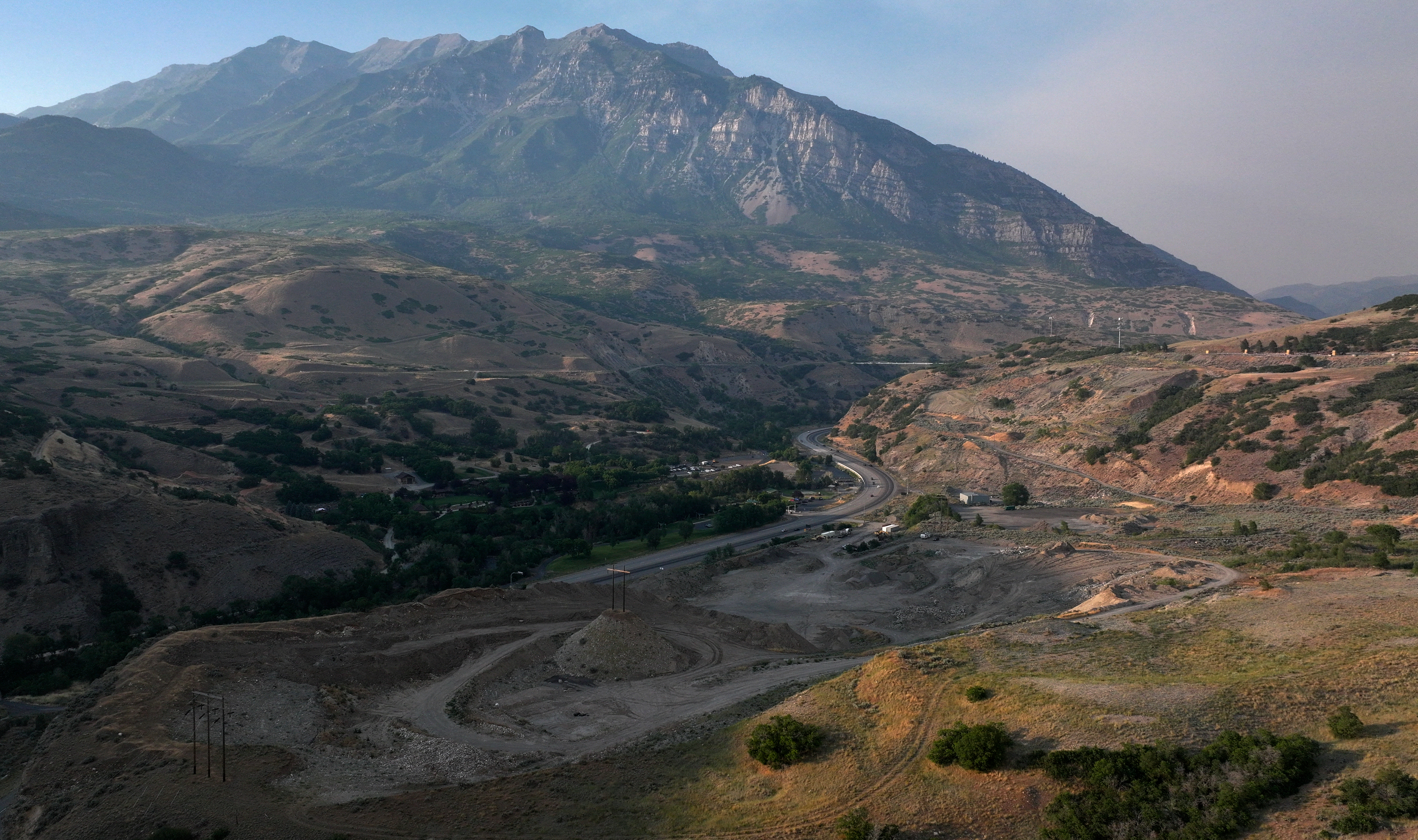 The site of the proposed Vesper Amphitheater is pictured on the near (south) side of Provo Canyon Road in Provo Canyon on June 22.