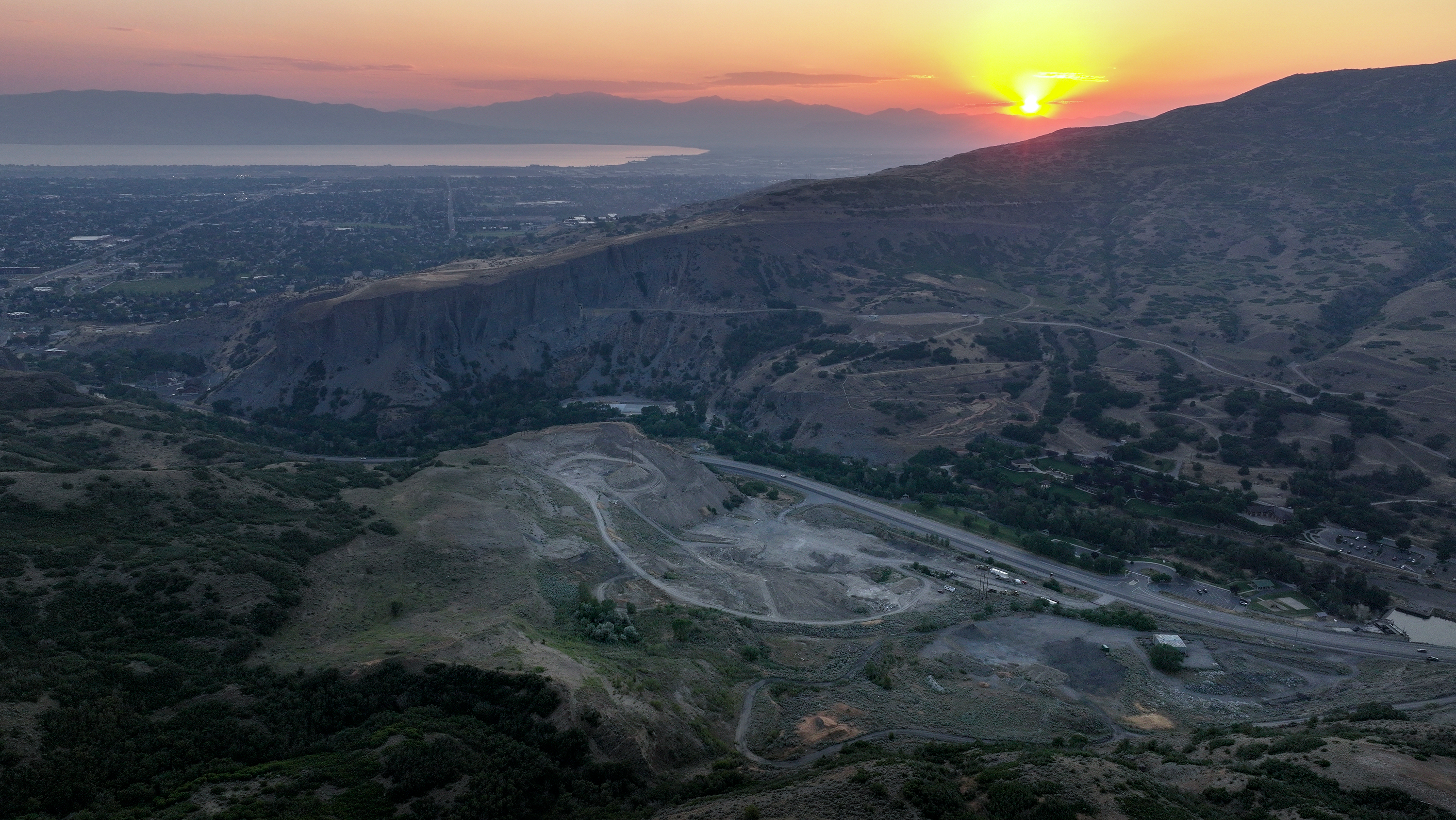 The site of the proposed Vesper Amphitheater is pictured on the near (south) side of Provo Canyon Road in Provo Canyon on June 22.