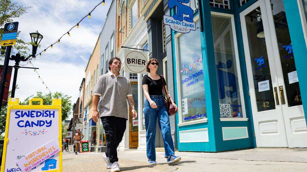 Michael Peterson and Brooke Conder enjoy a first date on Center Street in Provo on June 16. WalletHub is highlighting Provo — in tandem with Orem — in its "Most Educated Cities in America" Top 15 list.