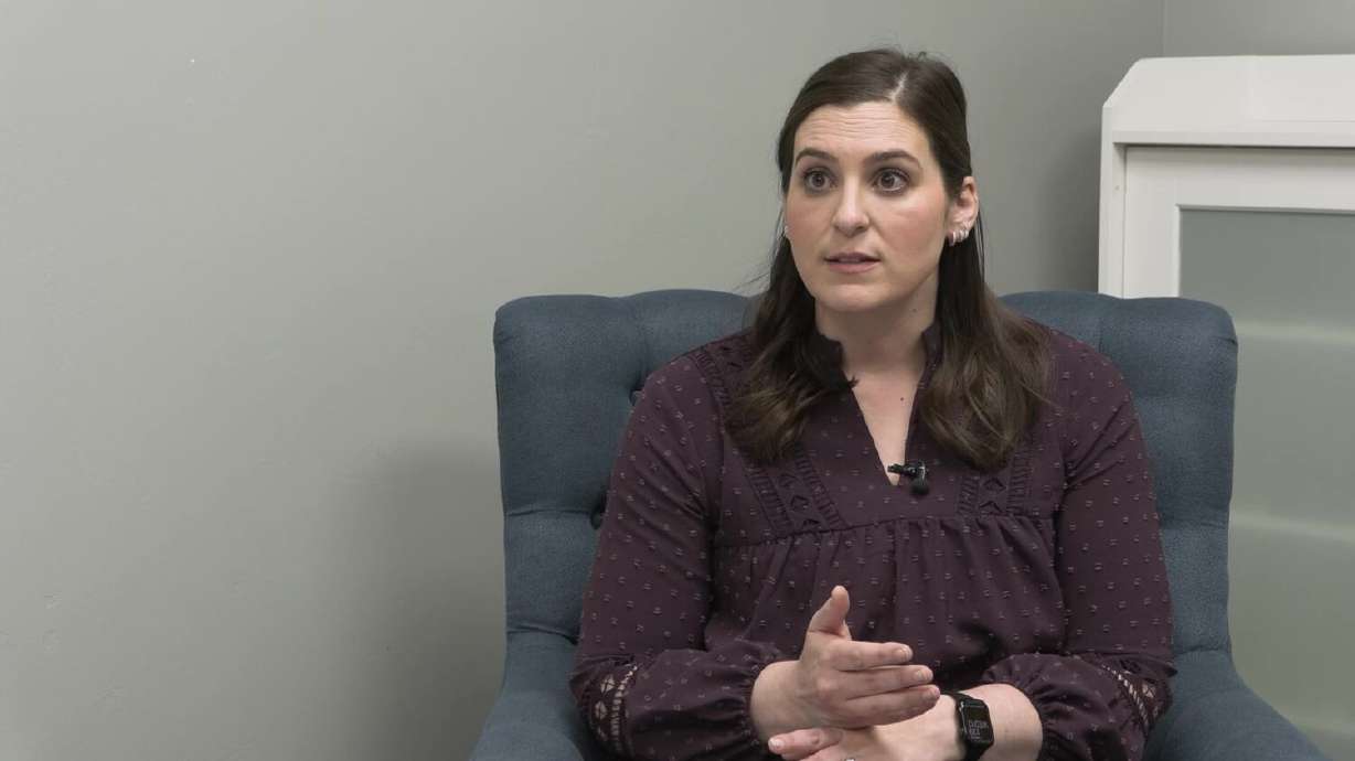 Practicing licensed marriage and family therapist Sarah Stroup pictured on March 12, 2025.