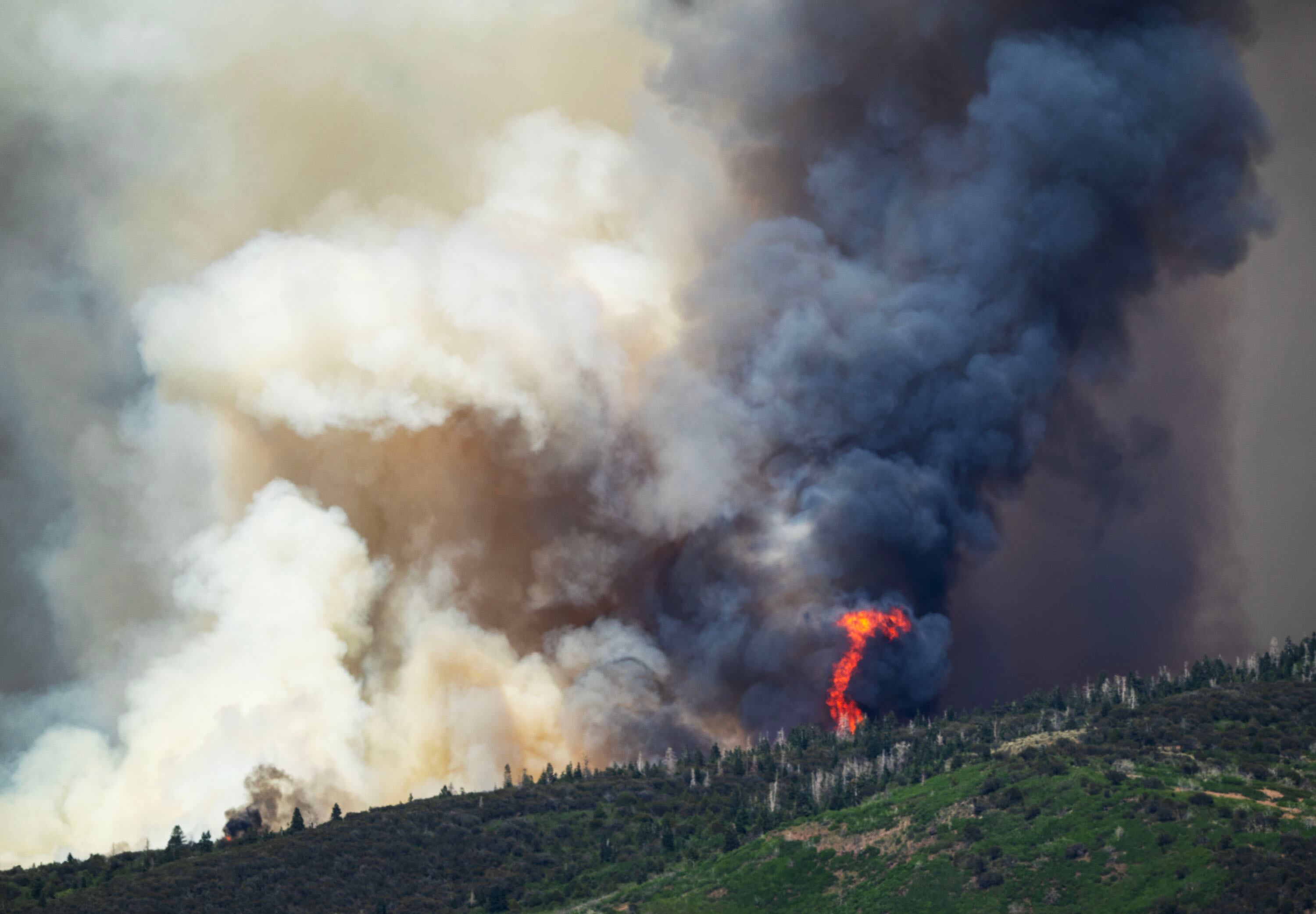 Very dry conditions are part of the reason for the intensity of the Cottonwood Fire that continues to burn east of the town of Beaver on Tuesday. The fire is the largest in Utah and the largest in the country at over 94,000 acres.