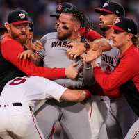 Red Sox 1B Willson Contreras tossed for a 2nd straight game as benches clear against Nationals