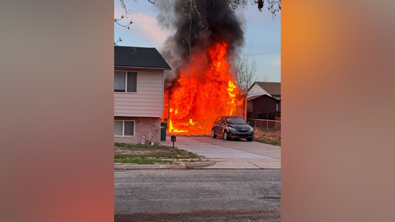 Fire destroys garage, damages neighboring home in Clearfield