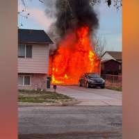 Fire destroys garage, damages neighboring home in Clearfield