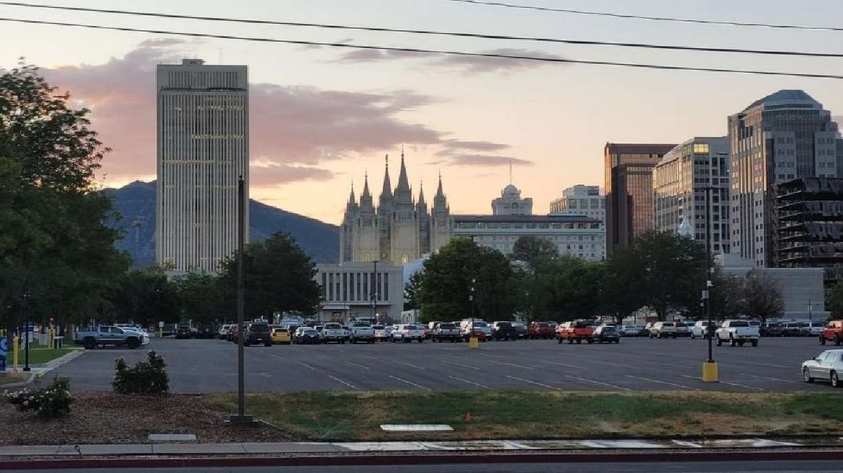 Salt Lake City on Wednesday. The Church of Jesus Christ of Latter-day Saints announced Tuesday that the Salt Lake Temple was officially prepared for seismic activity after the removal of base isolator plates.