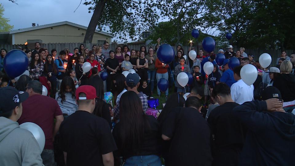 Family, friends gather for vigil to honor 14-year-old killed in crash ...