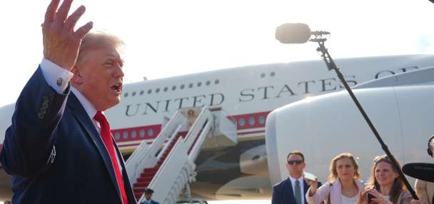 Retrofitted Qatari jet takes flight as Air Force One for Trump's trip to North Dakota