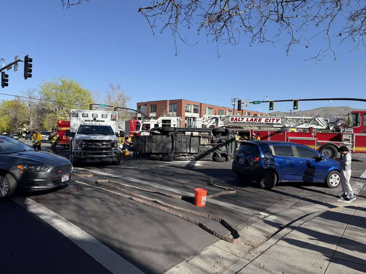 Three injured, one critically, in 700 East rollover crash