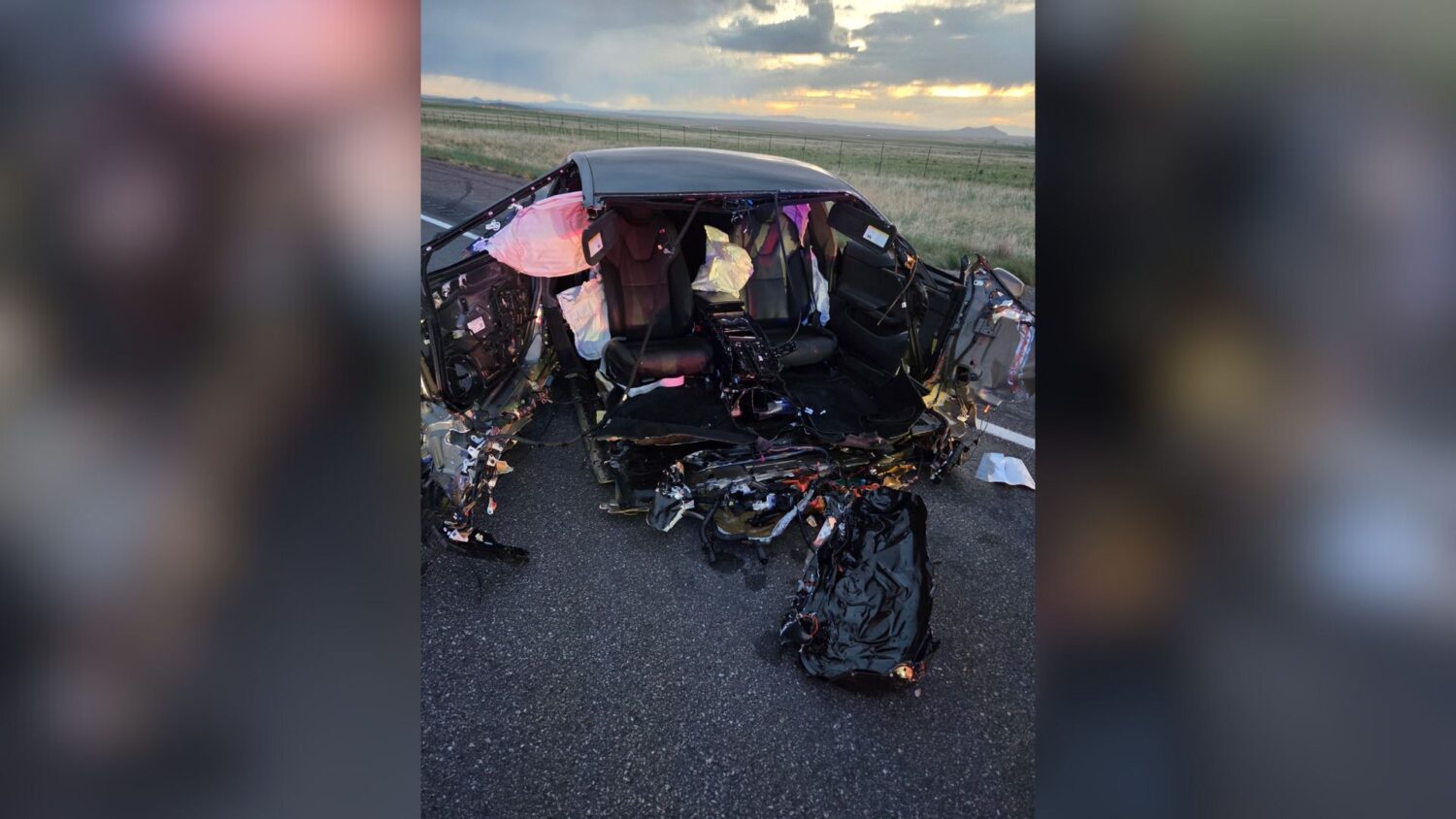 The aftermath of a dramatic crash on I-15 near Holden, Utah.