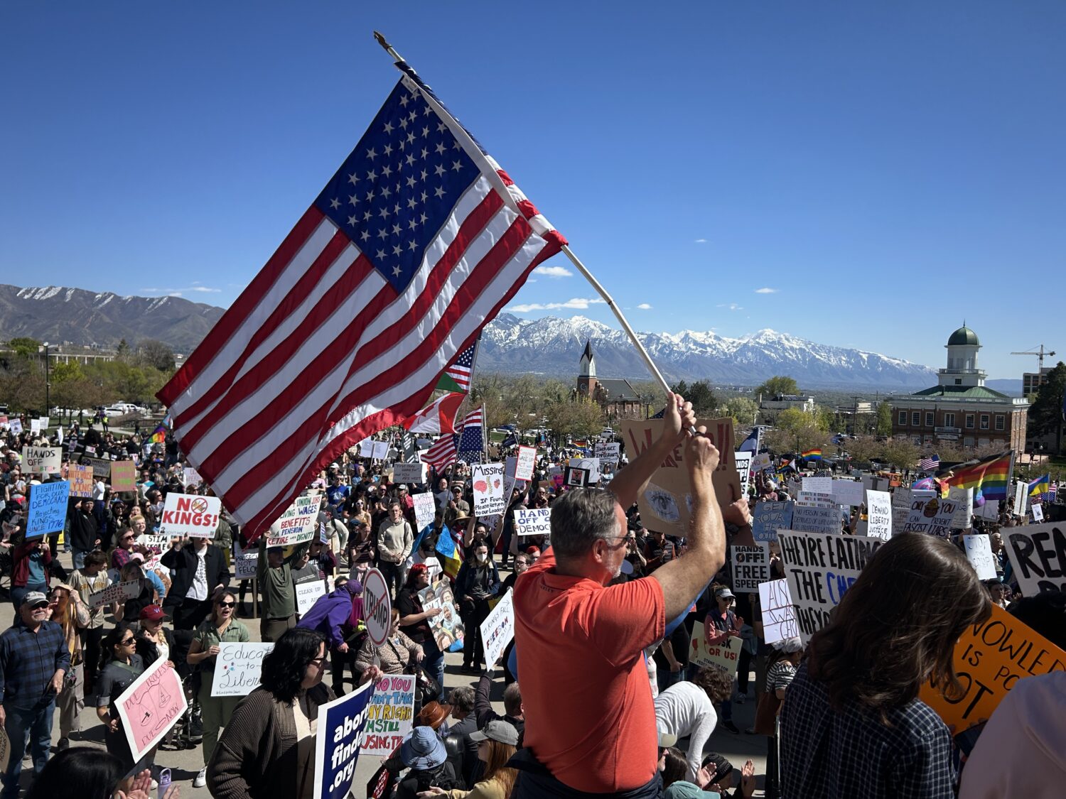 'I can't be silent': Thousands rally at Utah Capitol for another 'Hands ...
