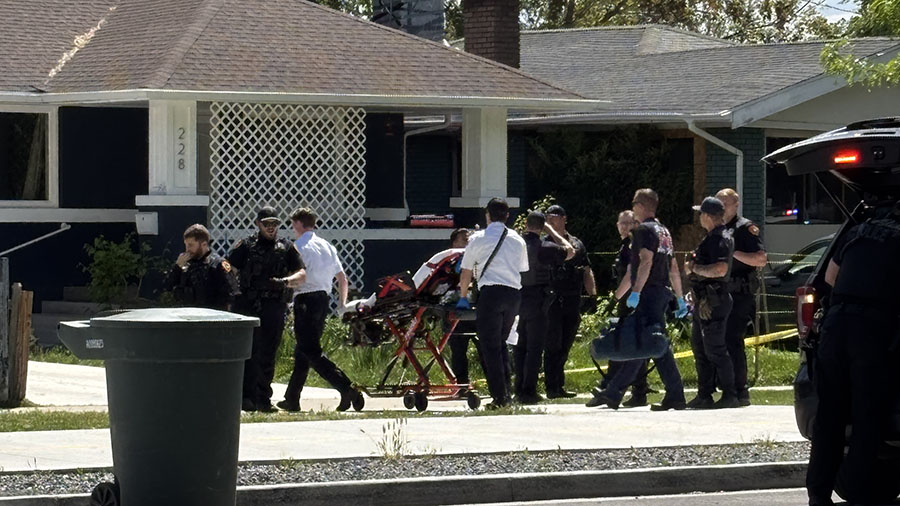 Fleeing suspect shoots himself after accidentally setting off firearm.