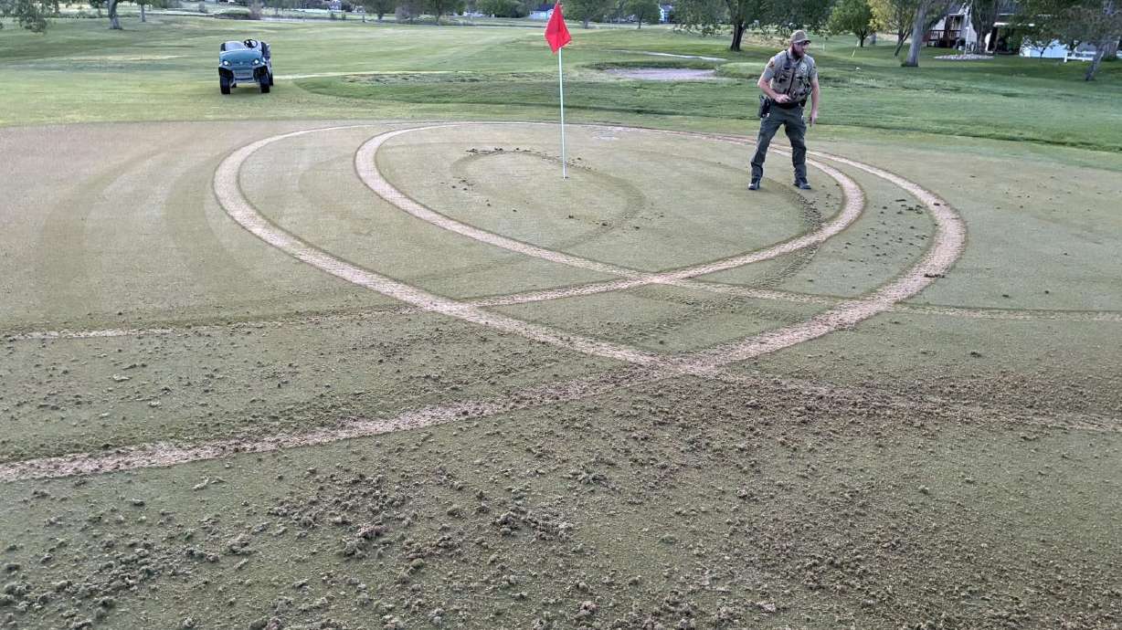 Stansbury Park Golf Course Green Suffers Damage by Motorize Vehile