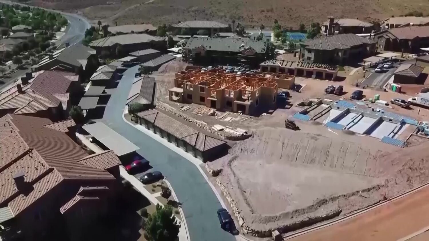 A house being built in a St. George neighborhood. 