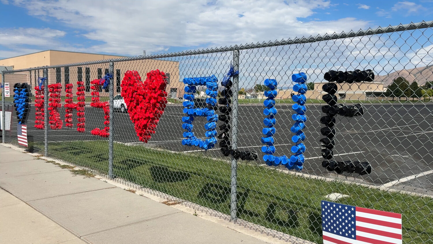 A sign outside Bear River High School, Friday. 