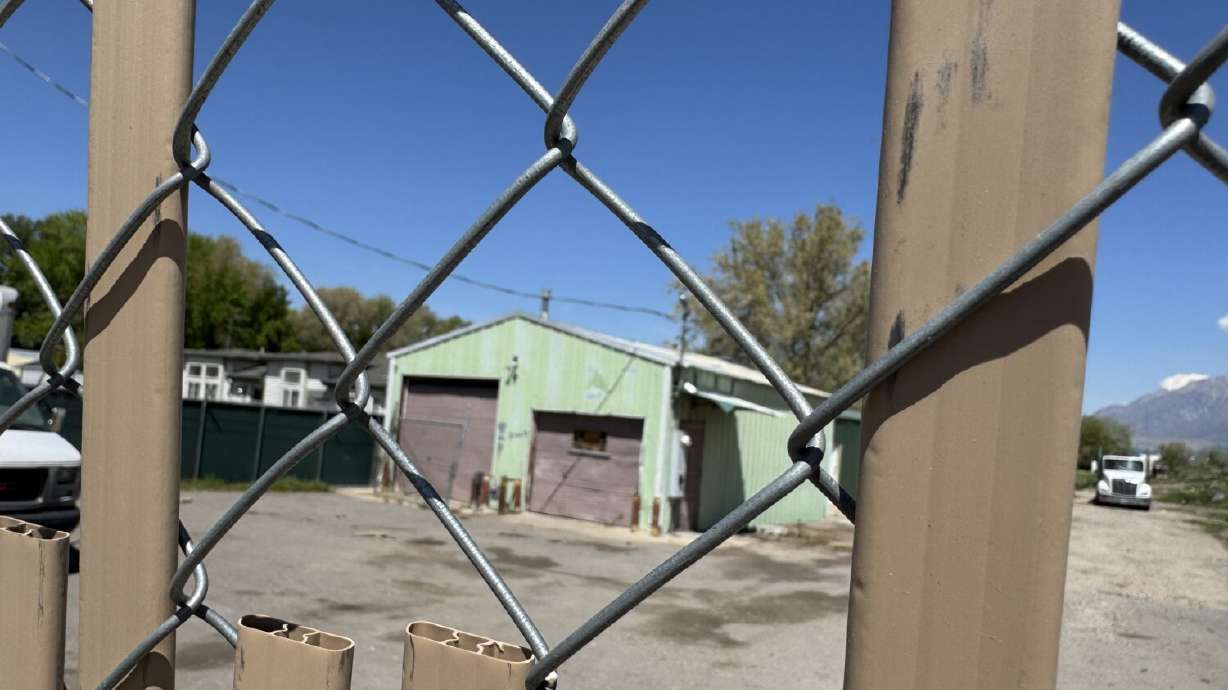 The junkyard where Scott James Perkins was found is pictured.