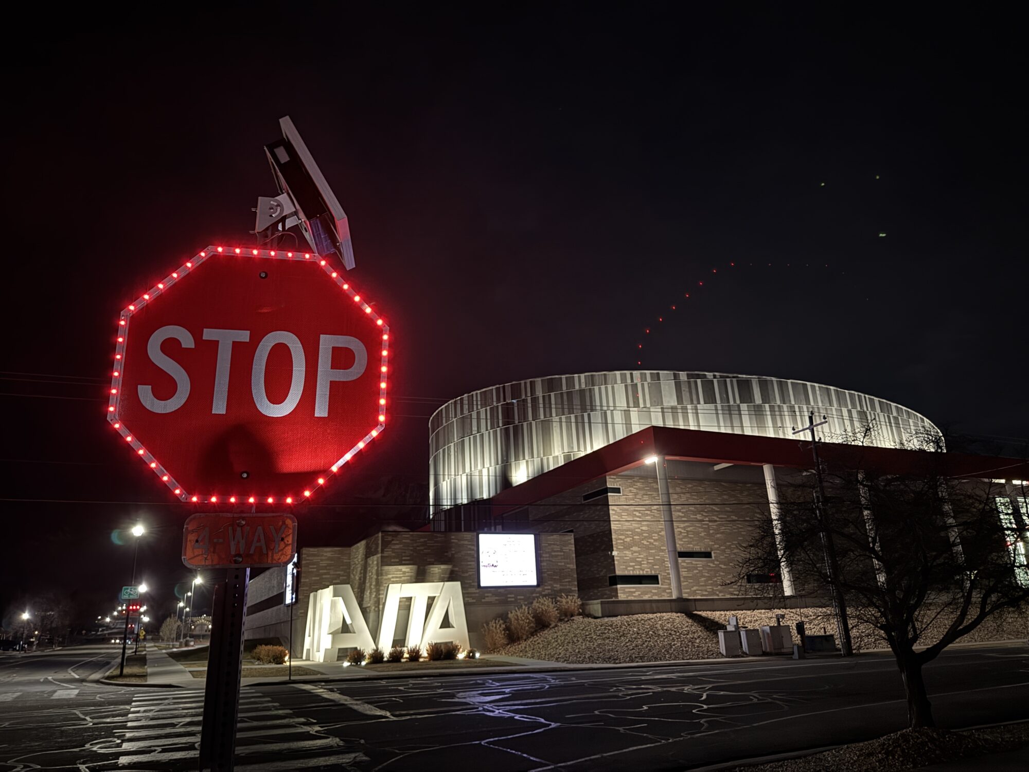 Sandy installs lit stop signs in response to outcry after deadly collision