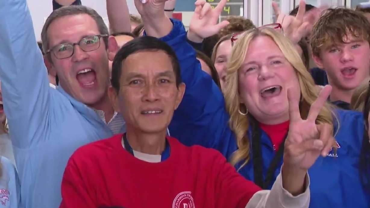 North Texas high school swim team donates car, bike and $20,000 to custodian in need