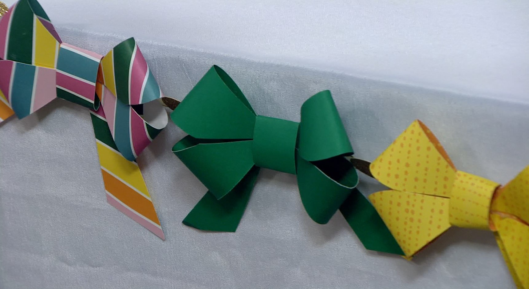 A darling paper bow can be used for any occasion you'd decorate for!