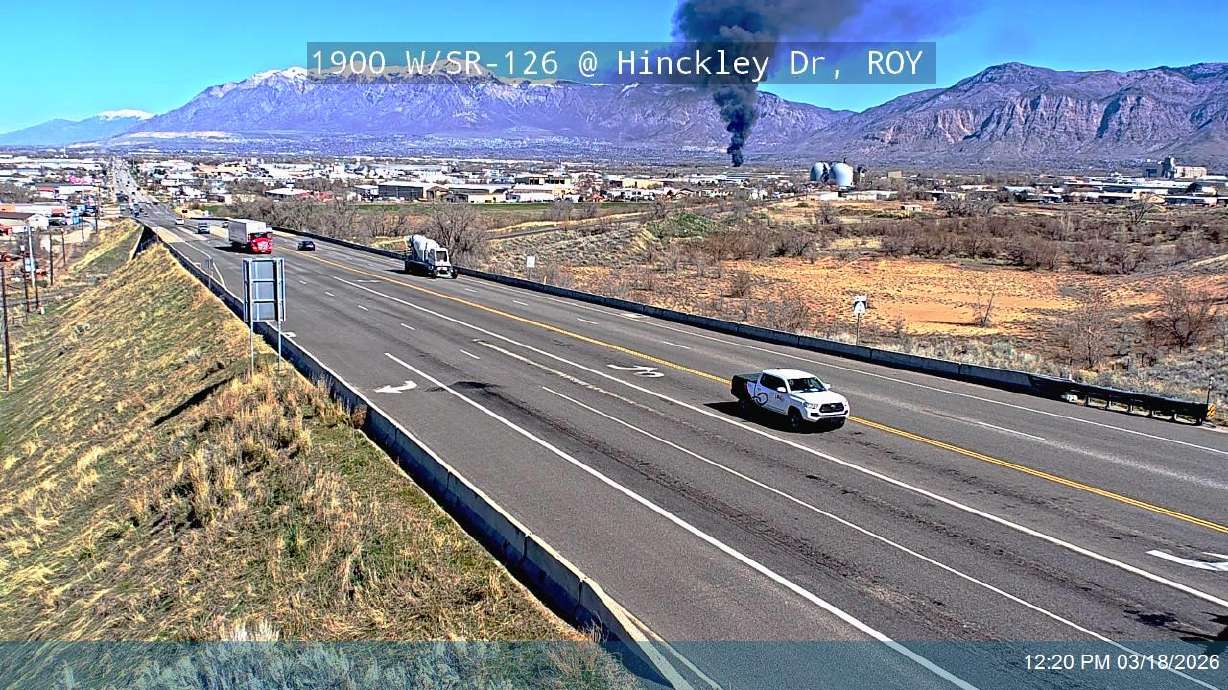 Smoke seen for miles as fire burns in Ogden