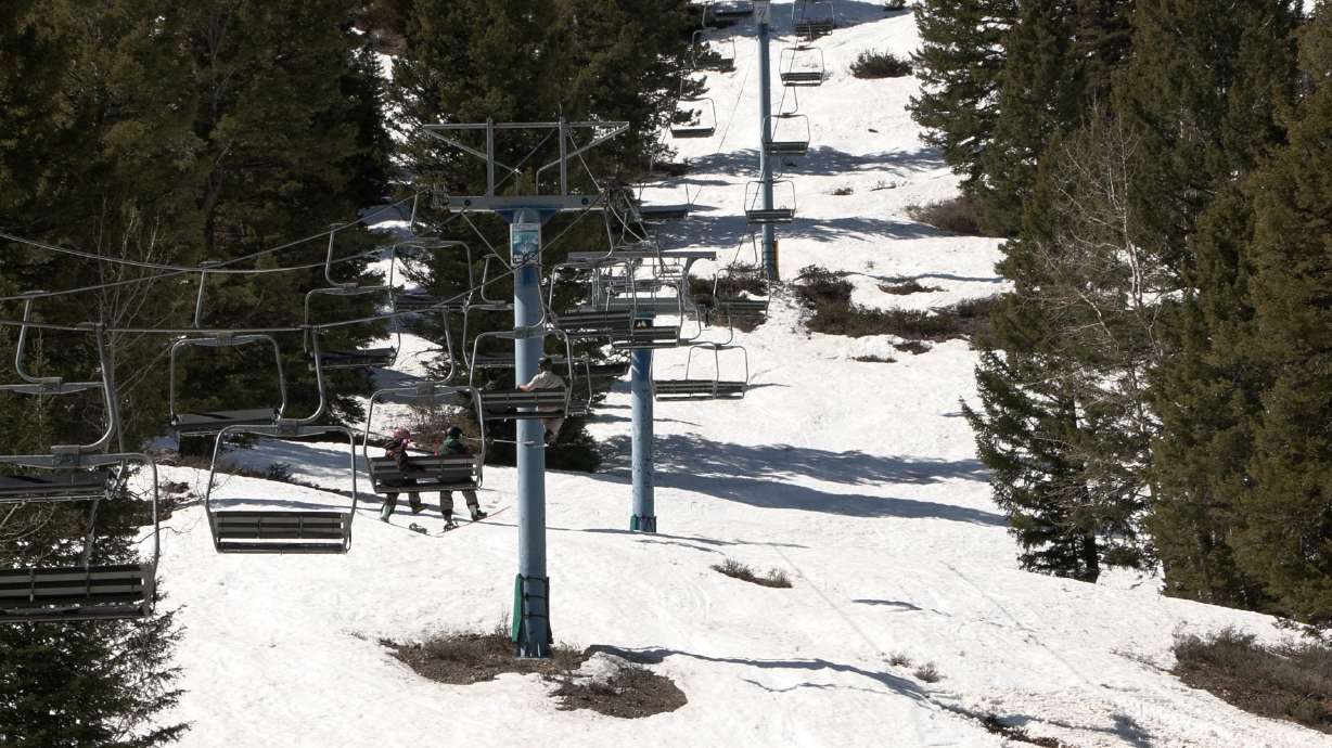 Ski lifts at Beaver Mountain Thursday.